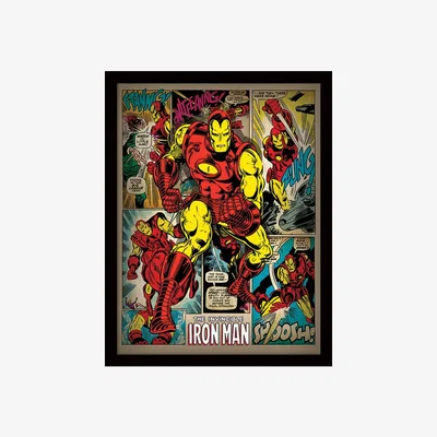 The Range Iron Man (Retro) Framed Print