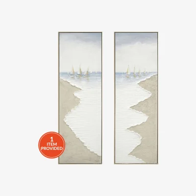 The Range Seascape Sailing Boat Textured Art