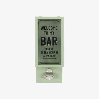 The Range Garden Bar Bottle Opener Plaque - Ash Green