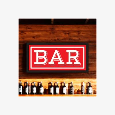 The Range Wall Art Framed Print Classic Bar - Black