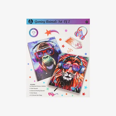 The Range Art Studio Gaming Animals Diamond Painting Set