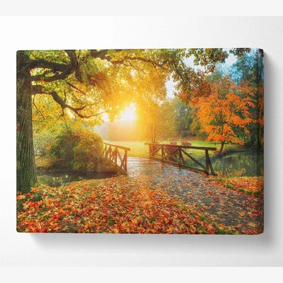 The Range Woodland Bridge Autumn tranqulity - 66cm
