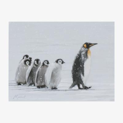 The Range Macneil Penguins Fibre Optic Canvas