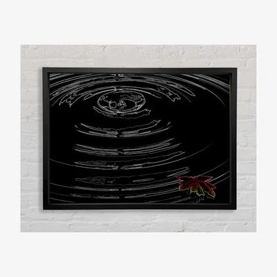 The Range Ripples Framed Print Abstract Prints - Black