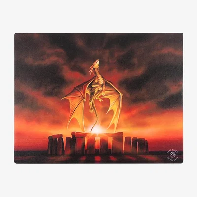 The Range Solstice Dragon Canvas Wall Art - Orange