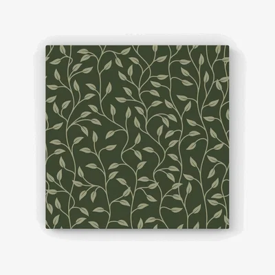 The Range Green Shrub With Leaves HD Metal Print - Green / 56cm