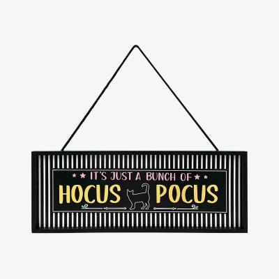 The Range Monochrome Hocus Pocus Hanging Sign - Black