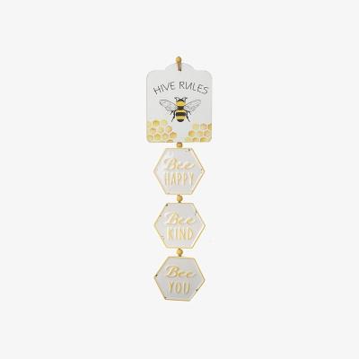 The Range Bee Hanging Sign  - White