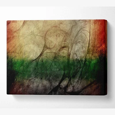 The Range Vintage Smoke Canvas Print Wall Art - Yellow / 101.6cm