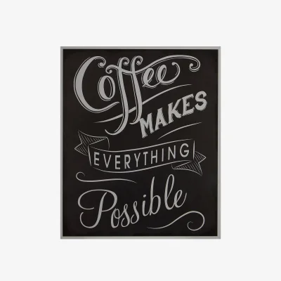 The Range Madera Coffee Makes Everything Wall Plaque - Black, Natural