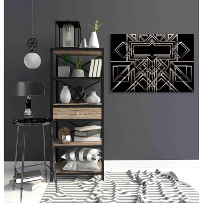 The Range Deco Wrapped Canvas Graphic Art Print - Black / 127cm / 101cm