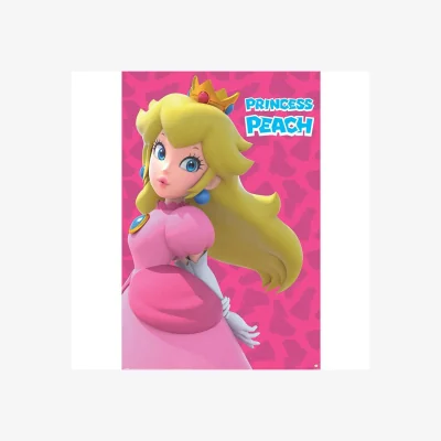 The Range Super Mario Princess Peach Poster - Pink/Blue