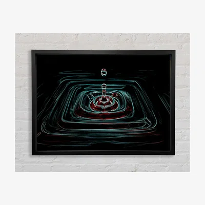 The Range Water Squares Framed Print Abstract Prints - Black