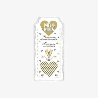 The Range Mr & Mrs Sentimental Handcrafted Ceramic Plaque - Multi