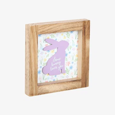 The Range Some Bunny Loves You Wooden Frame Sign 15cm - 15 x 15cm