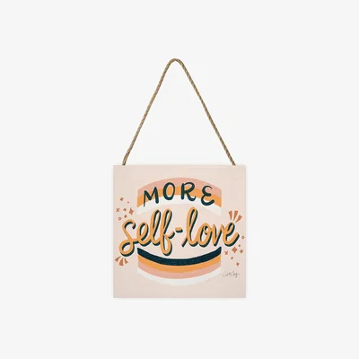 The Range Cat Coquillette (More Self Love) Wooden Block - White
