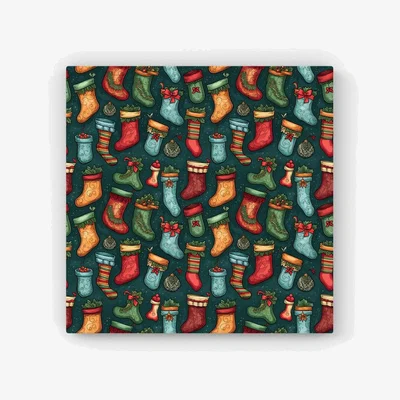 The Range Christmas Stockings HD Metal Print - Green / 56cm