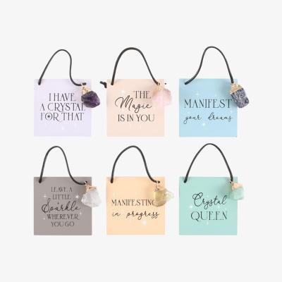 The Range Modern Magic Crystal Affirmation Signs Set Of 12 - Multicolor