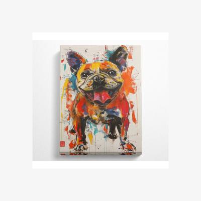The Range Cheerful Dog Canvas Print - Black / 66.04cm