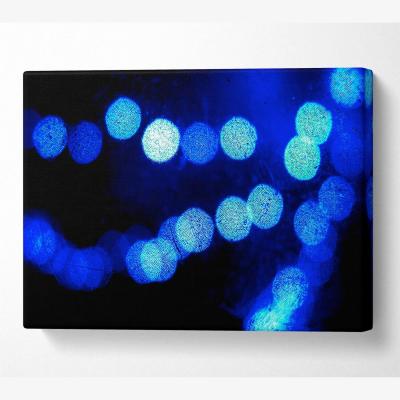The Range Orb Blues Canvas Print Wall Art - Yellow / 35.56cm
