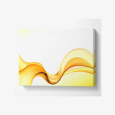 The Range Golden Yellow Wave Canvas Print Wall Art - Yellow / 81.28cm