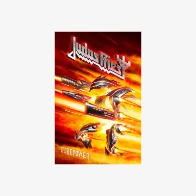 The Range Judas Priest Firepower Textile Poster - Orange/Silver