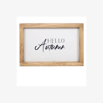 The Range Hello Autumn Wooden Frame Sign For Seasonal Decor - White