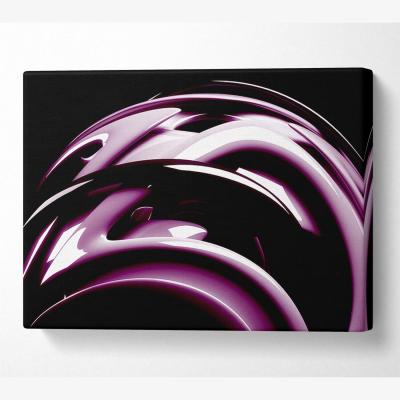 The Range Purple Bend Canvas Print Wall Art - Yellow / 50.8cm