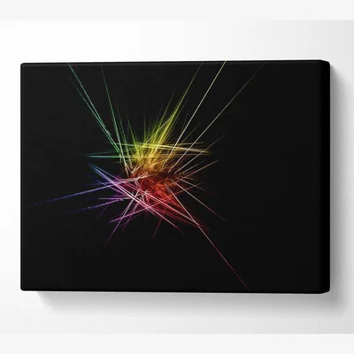 The Range Rainbow Blast Canvas Print Wall Art - Yellow / 81.28cm