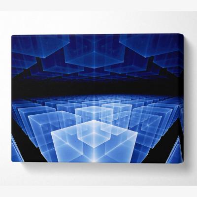 The Range Cyber Home Canvas Print Wall Art - Yellow / 81.28cm