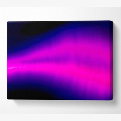 The Range Cerise Sound Wave Canvas Print Wall Art - Yellow / 66.04cm
