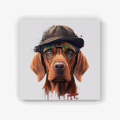 The Range Hungarian Vizsla Dog Splashart HD Metal Print - Neutral / 30cm