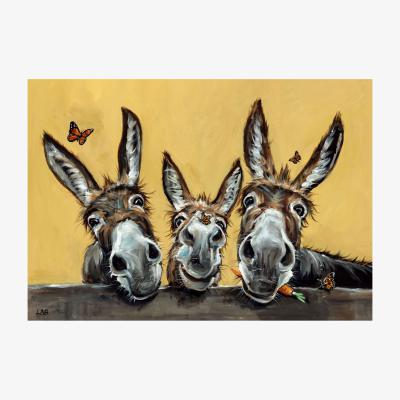 The Range Louise Brown Spring Donkeys Canvas