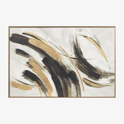The Range Hand Embellishment Framed Canvas - White