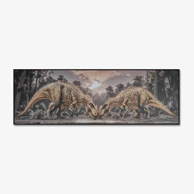 The Range Framed Jurassic Art - Brown