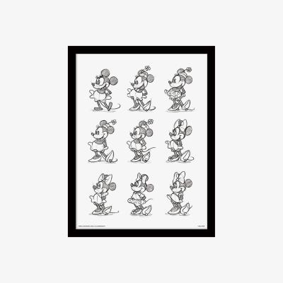 The Range Minnie Mouse (Sketched  Multi) Framed Print