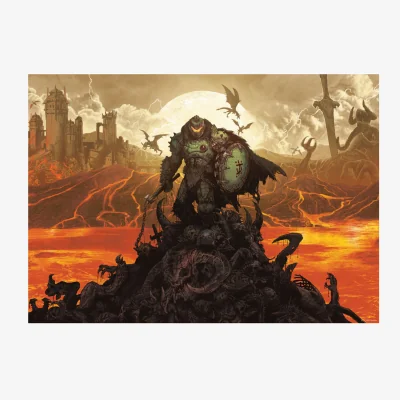 The Range DOOM The Dark Ages Limited Edition A3 Art Print - multicoloured