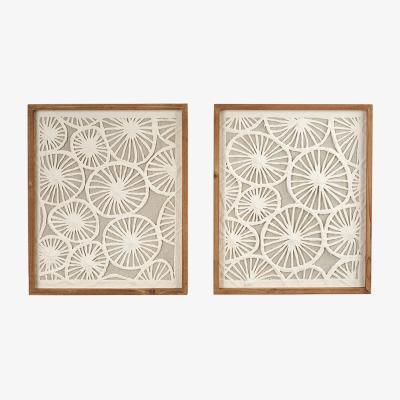 The Range Set of 2 Natural Paper Wall Art Frames - Black