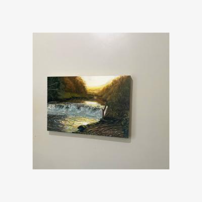 The Range British Sunset Oil Painting Prints  - River Colne
