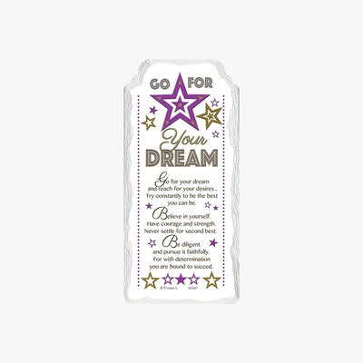 The Range Go For Your Dream Sentimental Handcrafted Ceramic Plaque - Multi