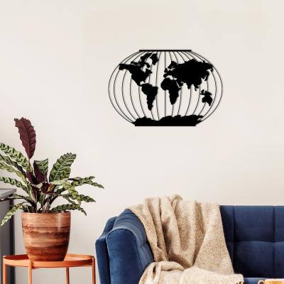 The Range Meridian  Wall Art Metal Decorative Object - Black - Black
