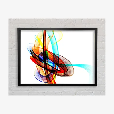 The Range Helter Skelter Rainbow White Framed Print Abstract Prints - Black