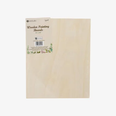 The Range Pack of 3 Wooden Painting Boards - Neutral / 8 x 10 inch