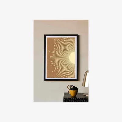 Rockett St George Graphic Sunburst Art Print - Available Framed Or Unframed