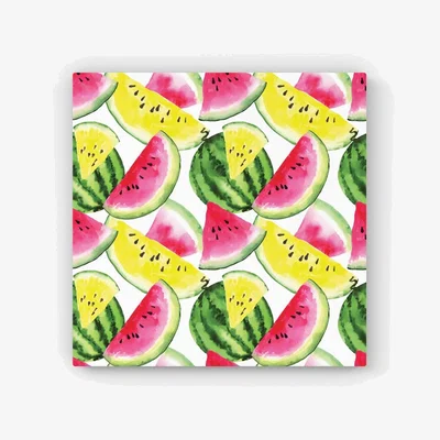 The Range Colourful Melon Pattern HD Metal Print - Yellow / 56cm
