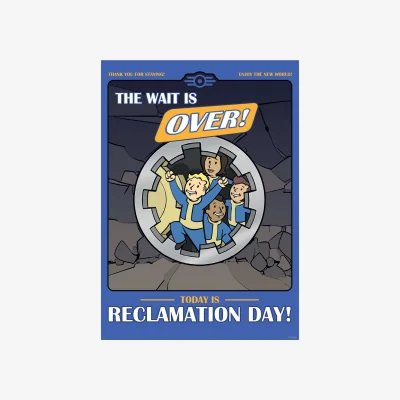 The Range Fallout Reclamation Day A3 Art Print - multicoloured