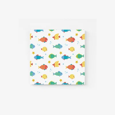 The Range Swimming Fish Canvas Print - Blue / Medium