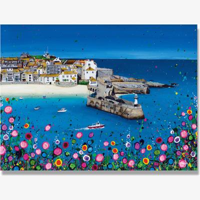 The Range Jo Gough St Ives Harbour Canvas - Blue