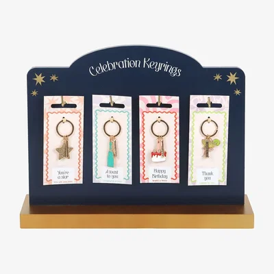 The Range Something Different Celebration Keyring (Pack of 24) - Multicoloured