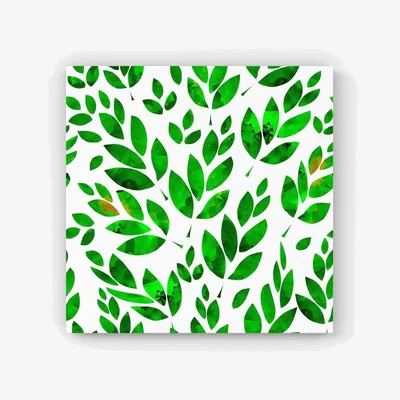 The Range Watercolor Abstract Leaves HD Metal Print - Green / 56cm